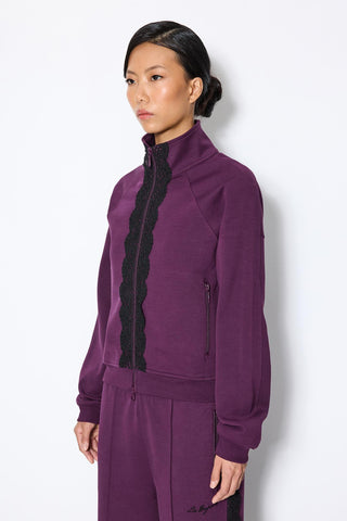 LACE DETAILED ZIP UP