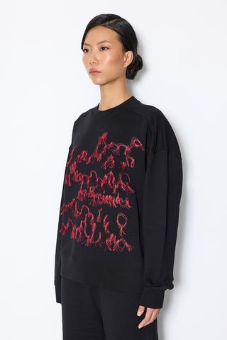 EMBROIDERY DETAILED SWEATSHIRT