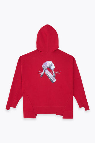 HAIR COMB PRINTED ZIP HOODIE