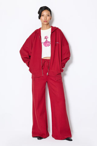 HAIR COMB PRINTED ZIP HOODIE