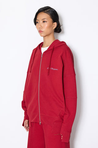 HAIR COMB PRINTED ZIP HOODIE