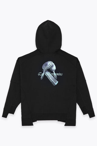 HAIR COMB PRINTED ZIP HOODIE