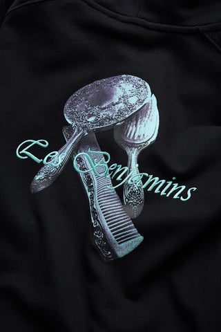 HAIR COMB PRINTED ZIP HOODIE