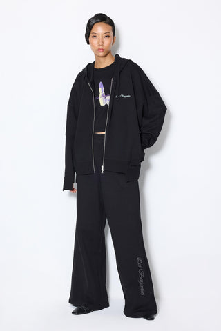 HAIR COMB PRINTED ZIP HOODIE